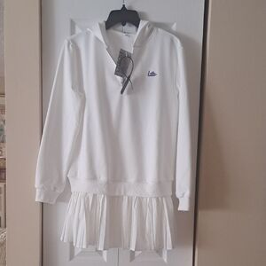 Elegant White Hoodie Dress for Women